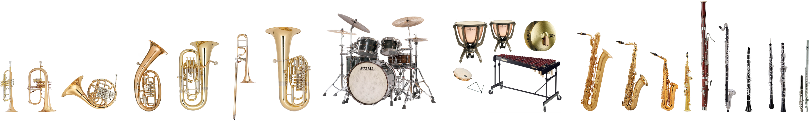 Instrumente im Blasorchester